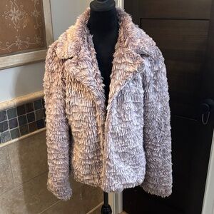Cozy Faux Fur Teddy Jacket in Dusty Lilac